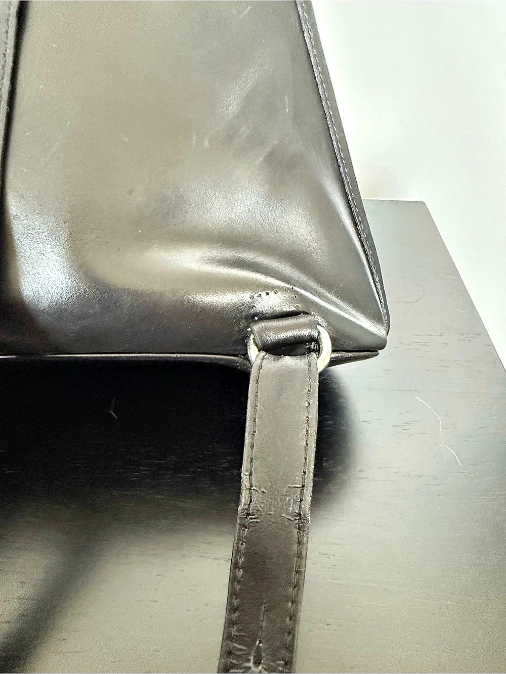 Longchamp Vintage Roseau Backpack Black Leather Backpack Made in France - Picture 8 of 11